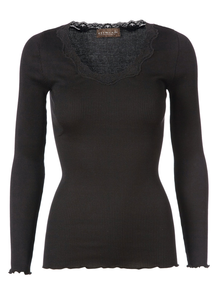 T-shirts lange mouw zwart Rosemunde