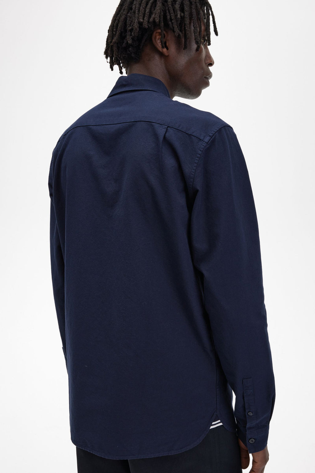 Hemden lange mouw blauw Fred Perry