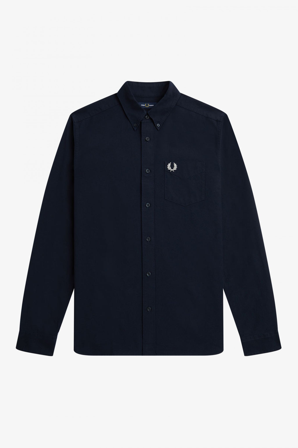 Hemden lange mouw blauw Fred Perry
