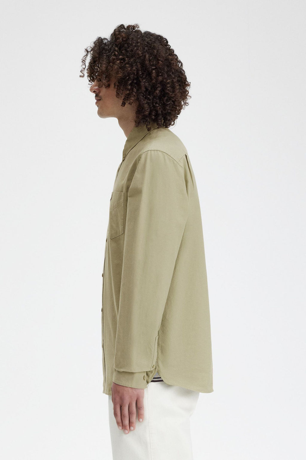 Hemden lange mouw groen Fred Perry