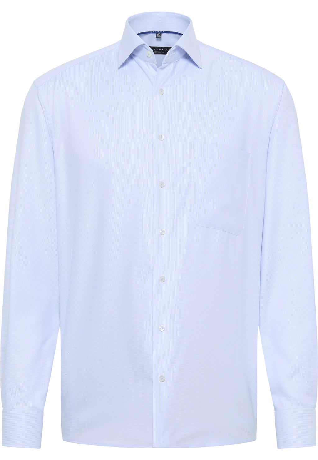 Hemden lange mouw blauw ETERNA