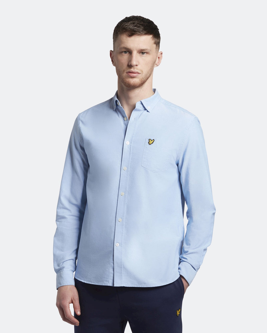 Hemden lange mouw blauw Lyle & Scott