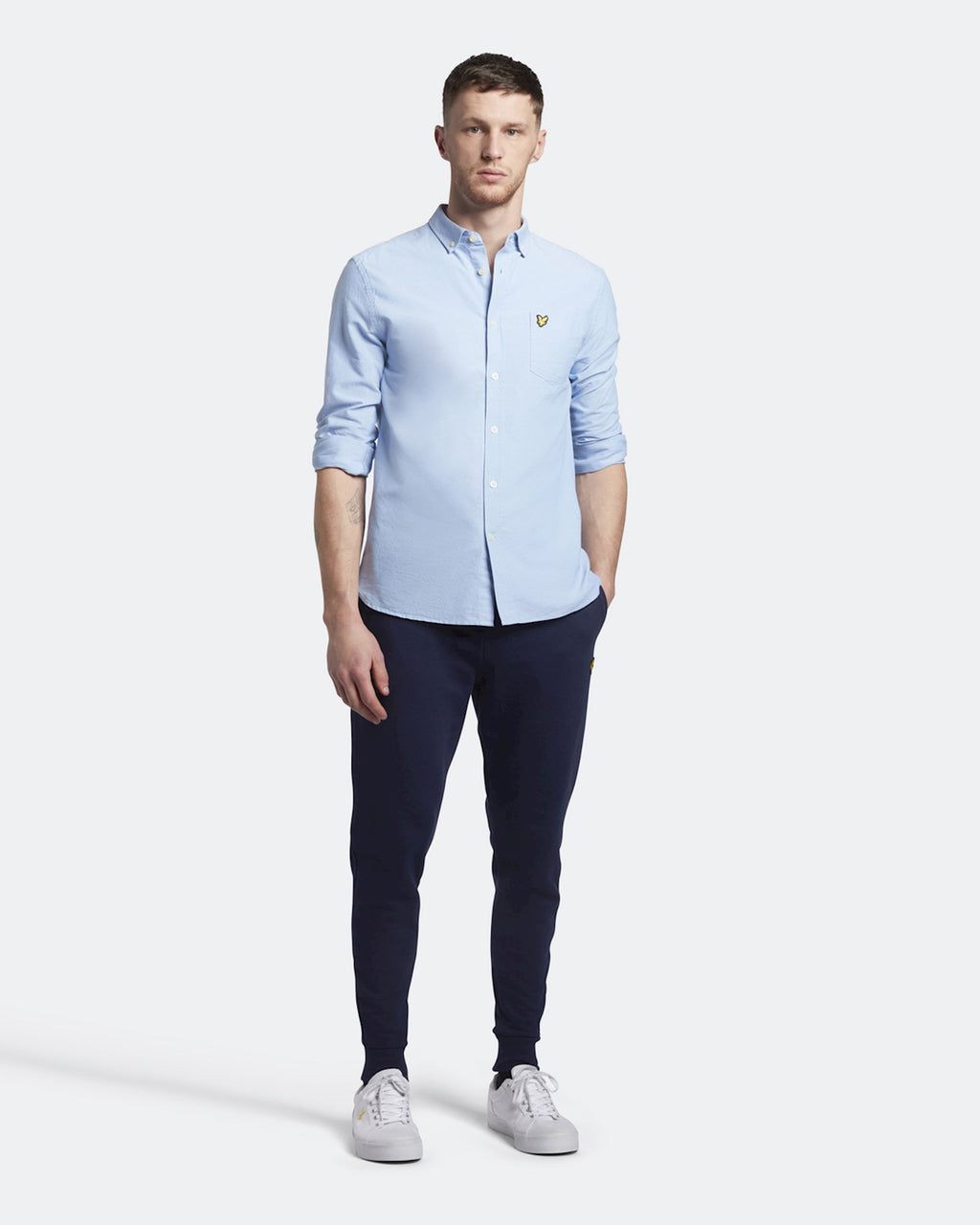 Hemden lange mouw blauw Lyle & Scott