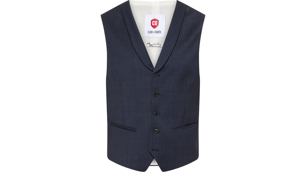 Kostuumgilets blauw CLUB of GENTS