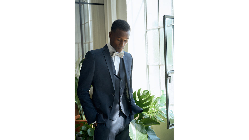 Kostuumgilets blauw CLUB of GENTS