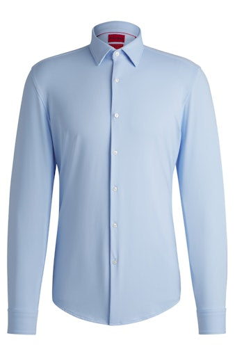 Hemden lange mouw blauw HUGO RED