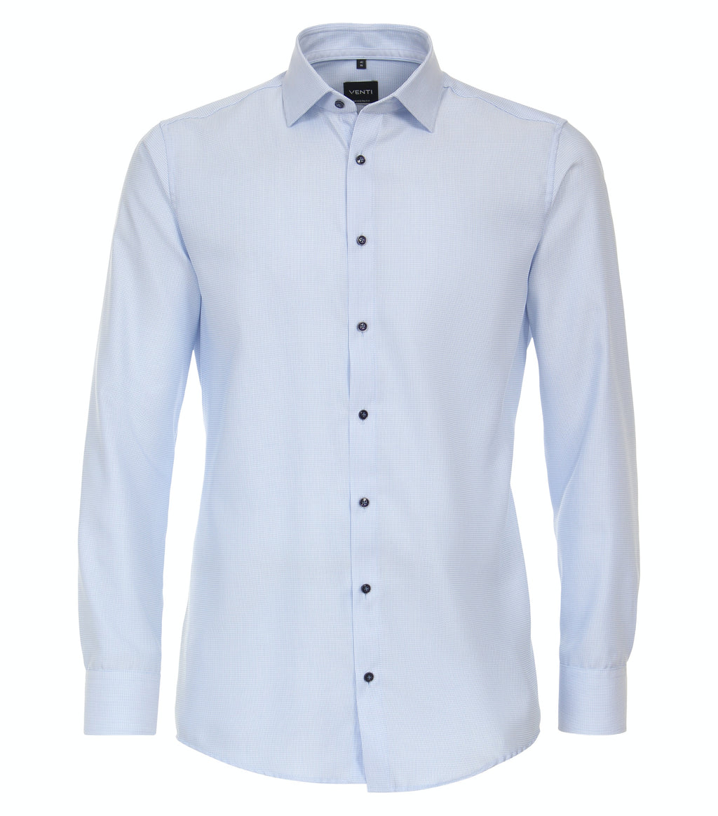 Hemden lange mouw blauw VENTI