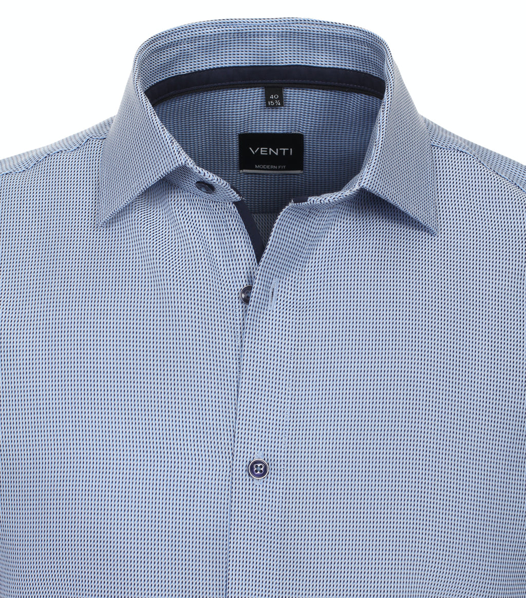 Hemden lange mouw blauw VENTI