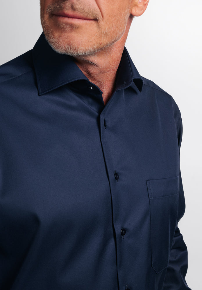 Hemden lange mouw blauw ETERNA