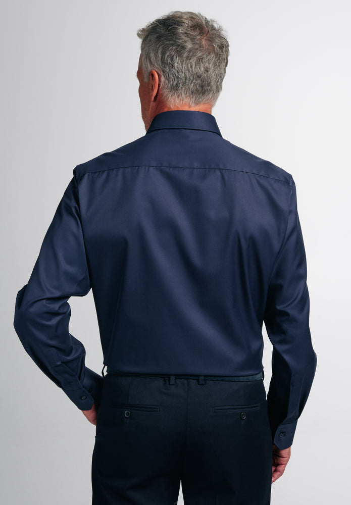 Hemden lange mouw blauw ETERNA