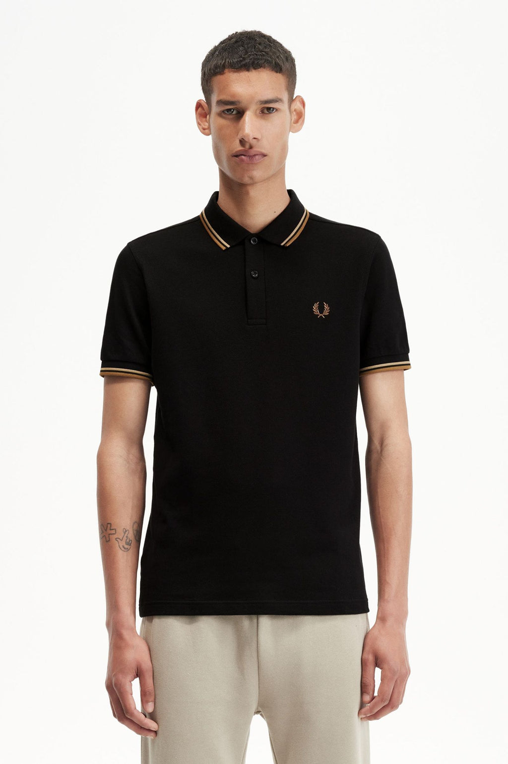 Polo's korte mouw zwart Fred Perry