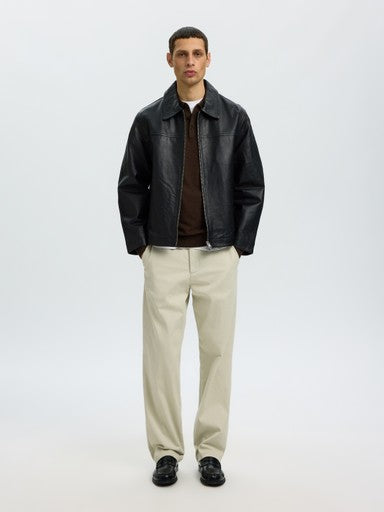 Polo's lange mouw bruin Selected HOMME