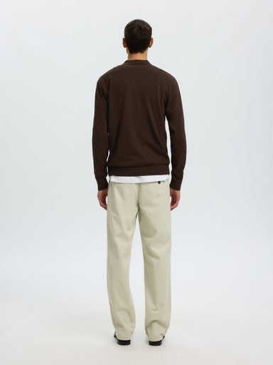 Polo's lange mouw bruin Selected HOMME