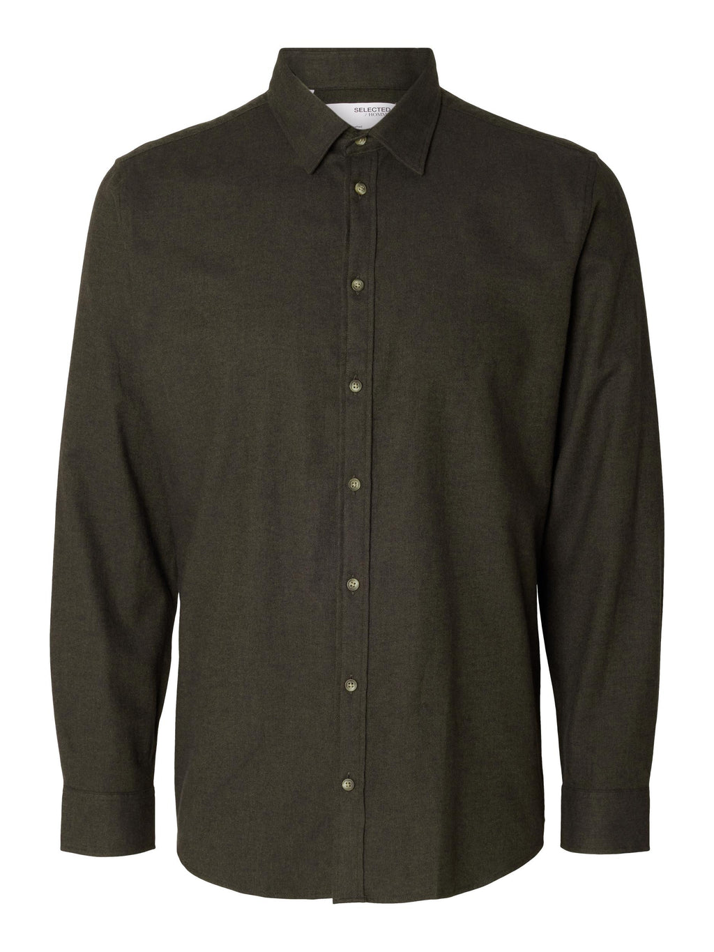 Hemden lange mouw groen Selected HOMME