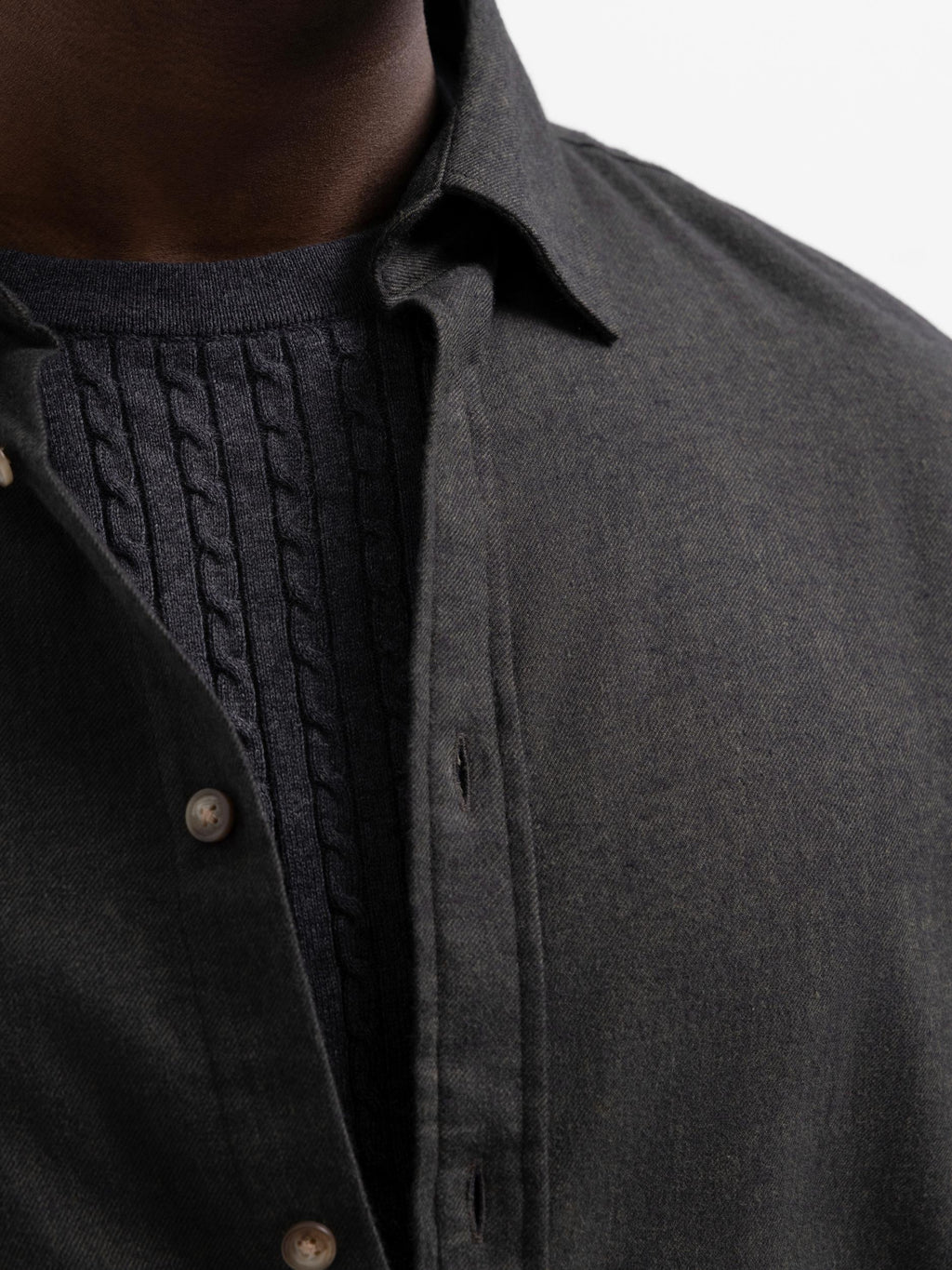 Hemden lange mouw groen Selected HOMME