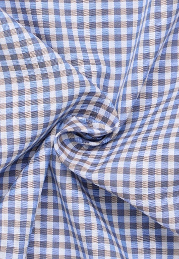 Hemden korte mouw blauw ETERNA