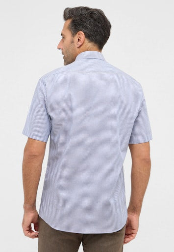 Hemden korte mouw blauw ETERNA