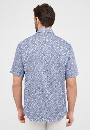 Hemden korte mouw blauw ETERNA