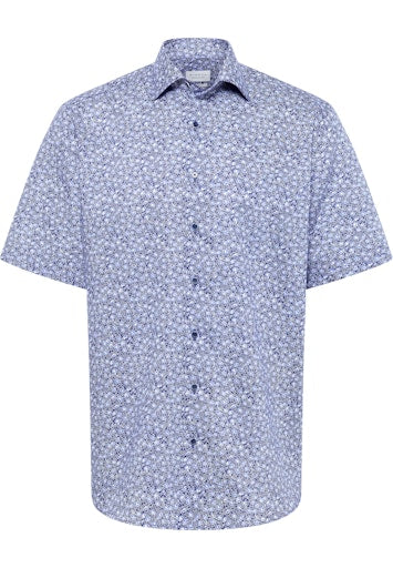 Hemden korte mouw blauw ETERNA