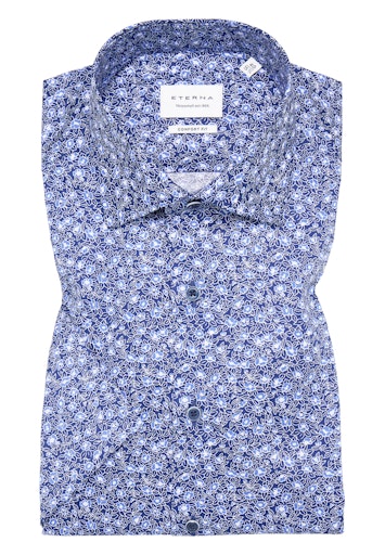 Hemden korte mouw blauw ETERNA