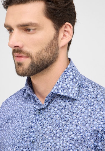 Hemden korte mouw blauw ETERNA