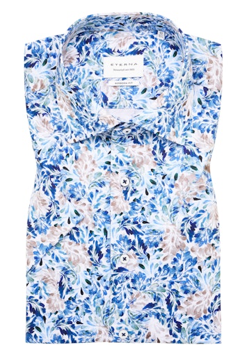 Hemden korte mouw blauw ETERNA