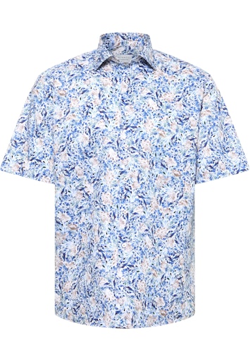 Hemden korte mouw blauw ETERNA