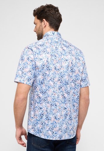 Hemden korte mouw blauw ETERNA