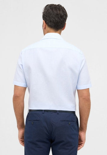 Hemden korte mouw blauw ETERNA