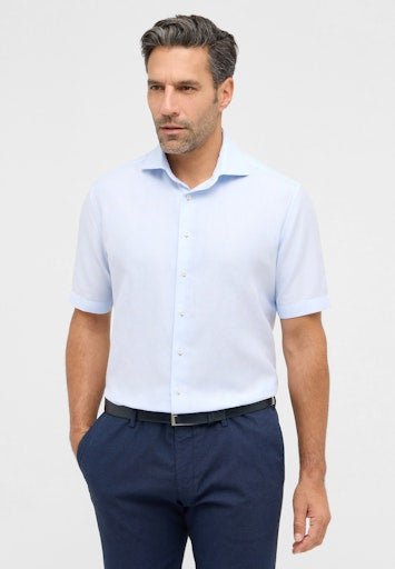 Hemden korte mouw blauw ETERNA