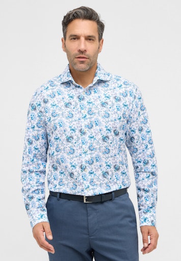 Hemden lange mouw blauw ETERNA