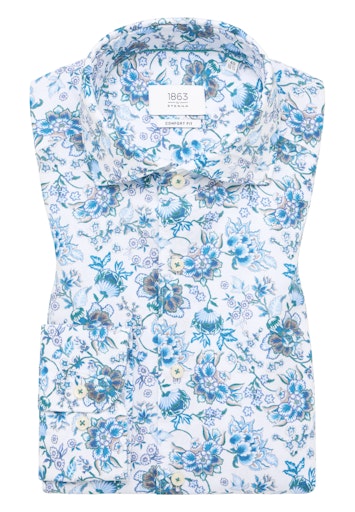Hemden lange mouw blauw ETERNA