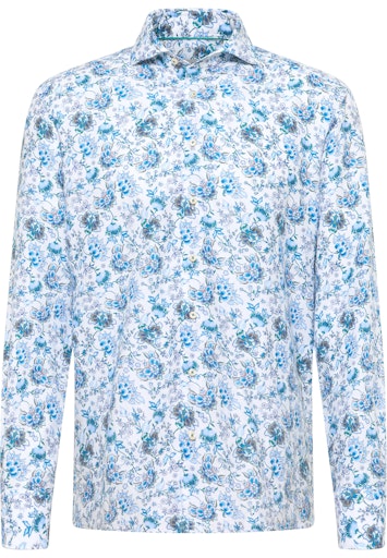 Hemden lange mouw blauw ETERNA