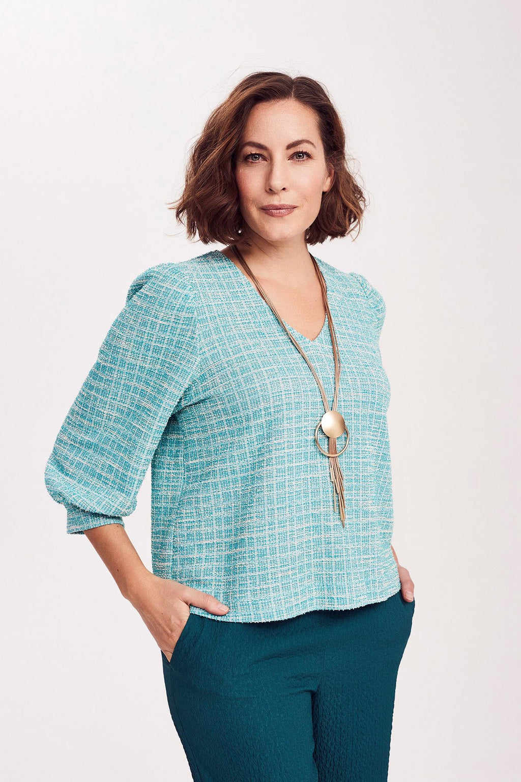 Blouses lange mouw blauw Mayerline