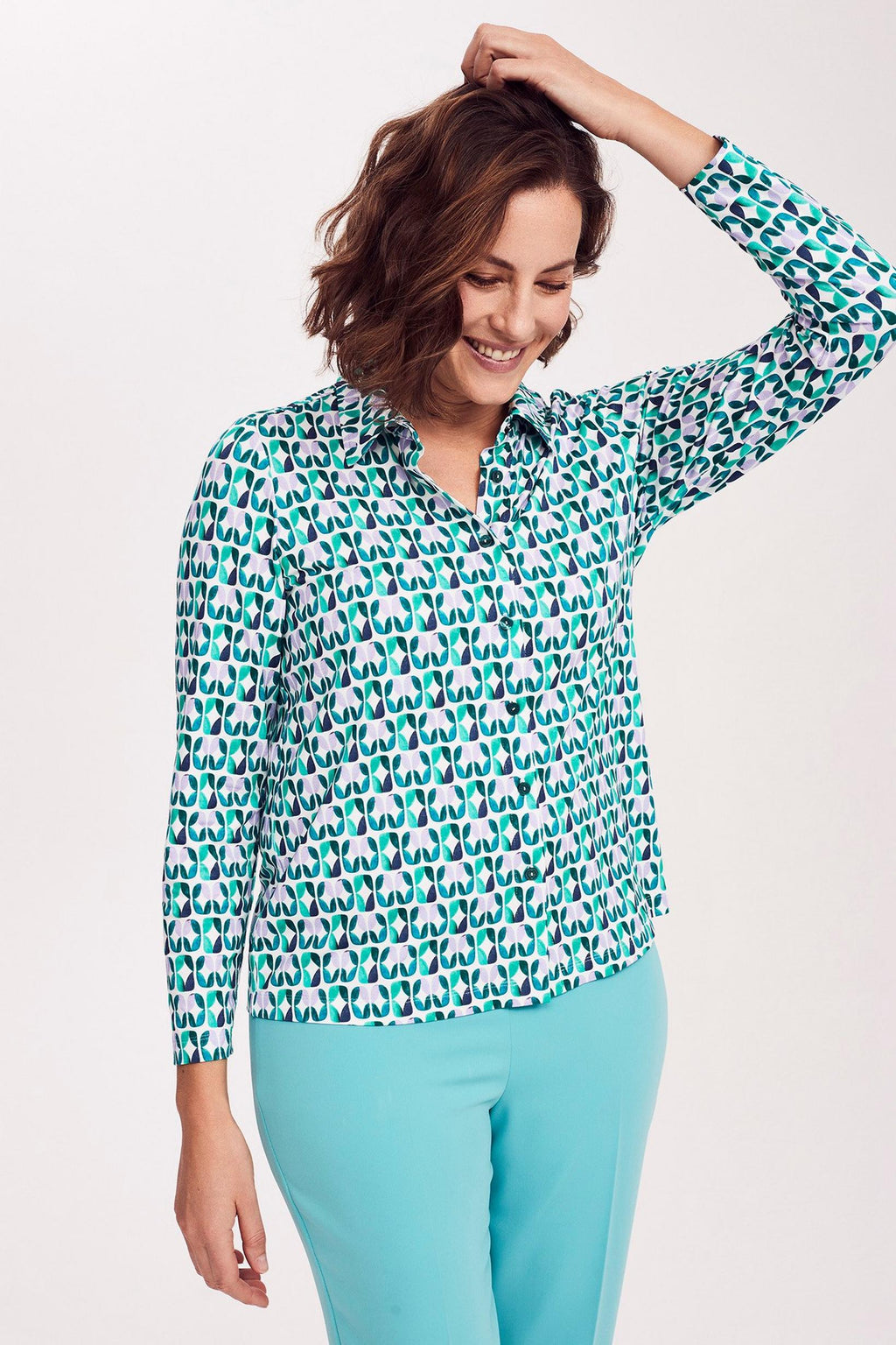 Blouses lange mouw blauw Mayerline