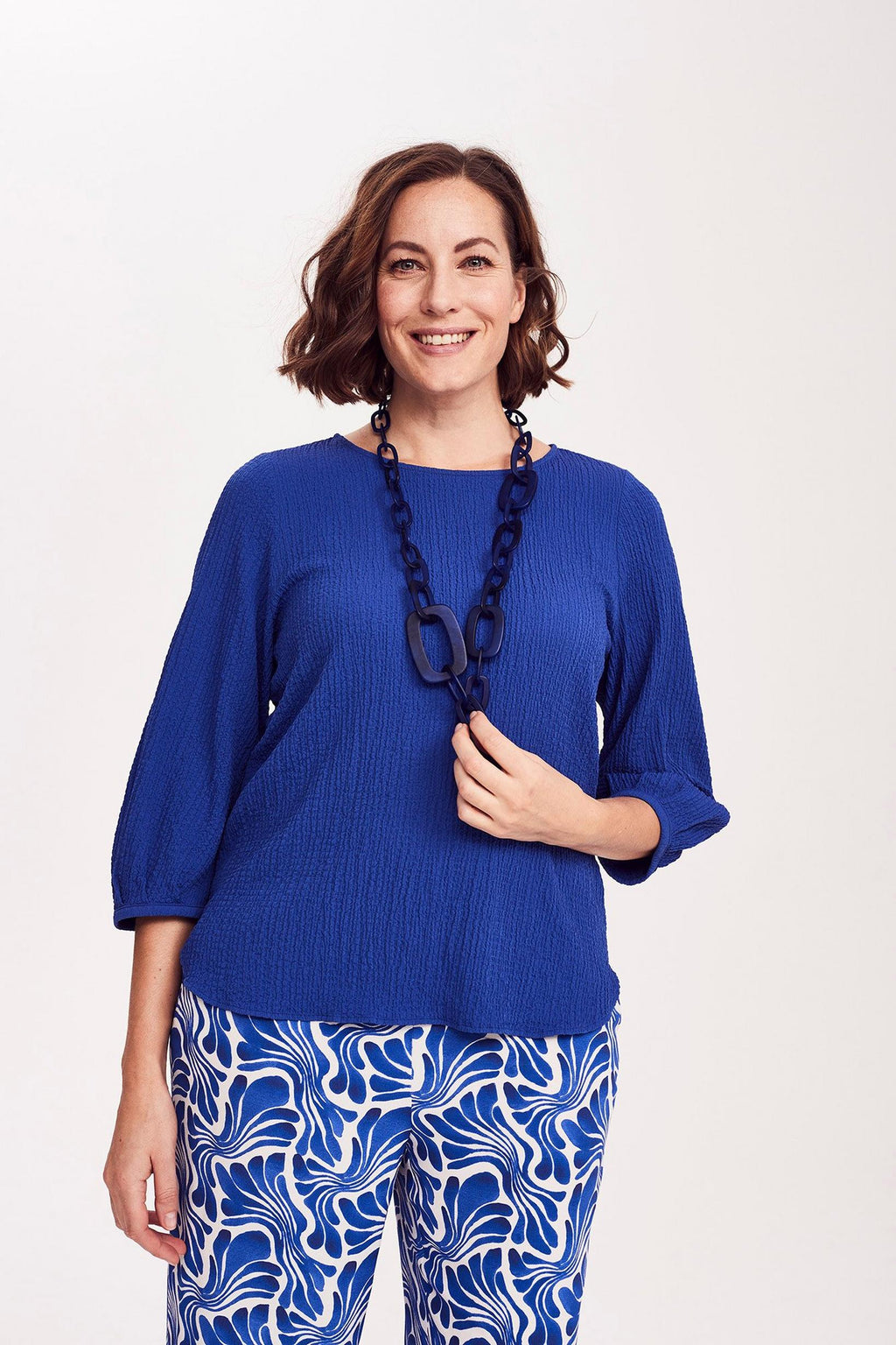 Blouses lange mouw blauw Mayerline