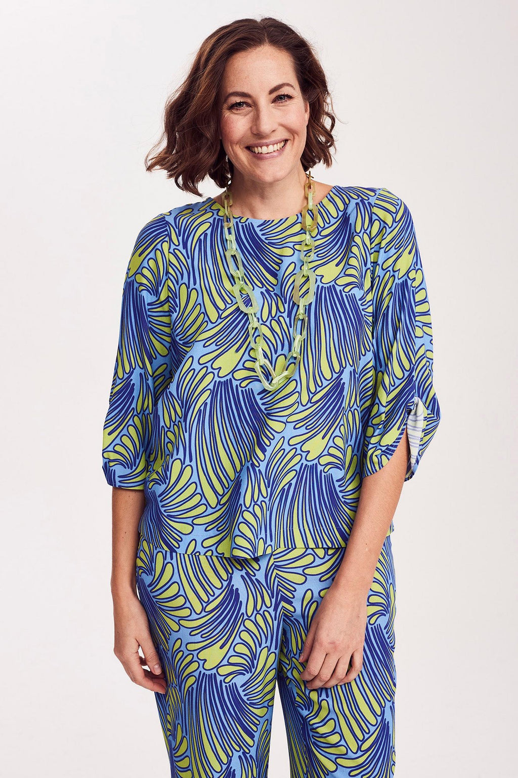 Blouses korte mouw blauw Mayerline