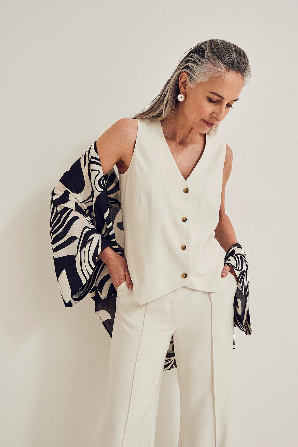 Blouses lange mouw zwart Mayerline
