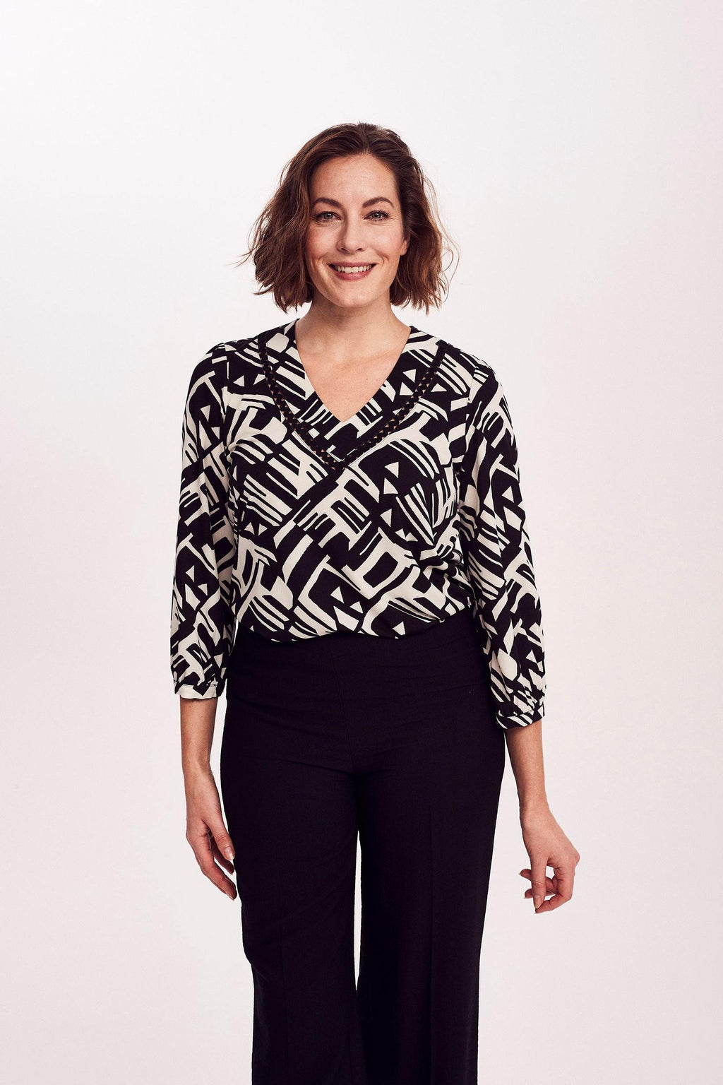 Blouses lange mouw zwart Mayerline