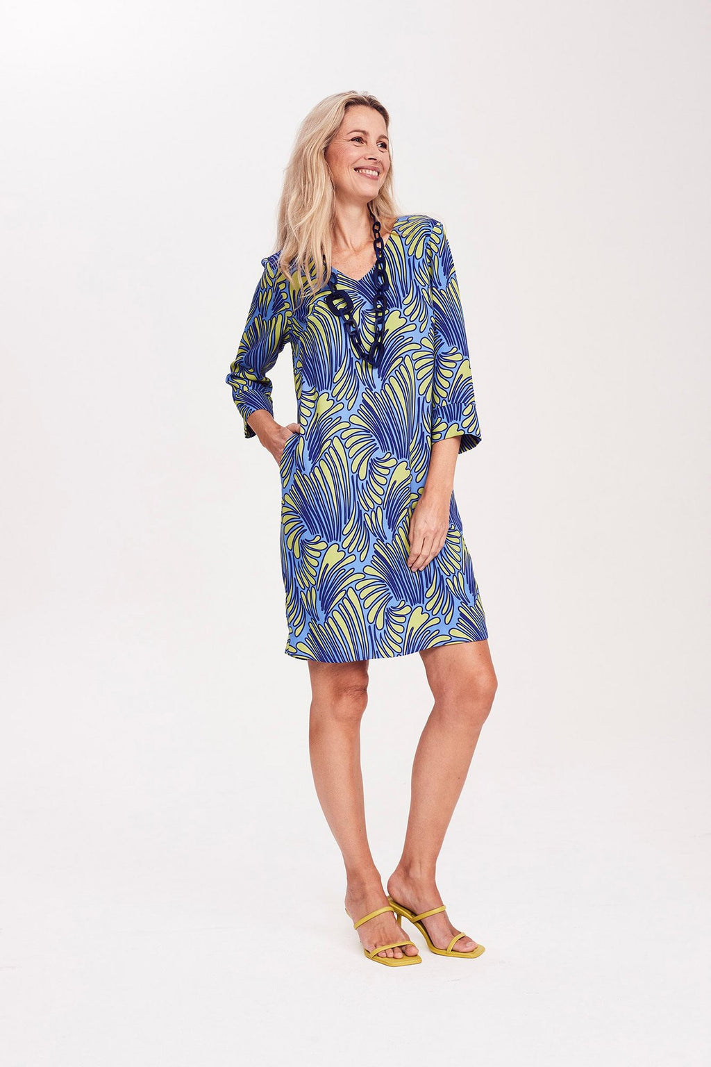 Jurken korte mouw blauw Mayerline