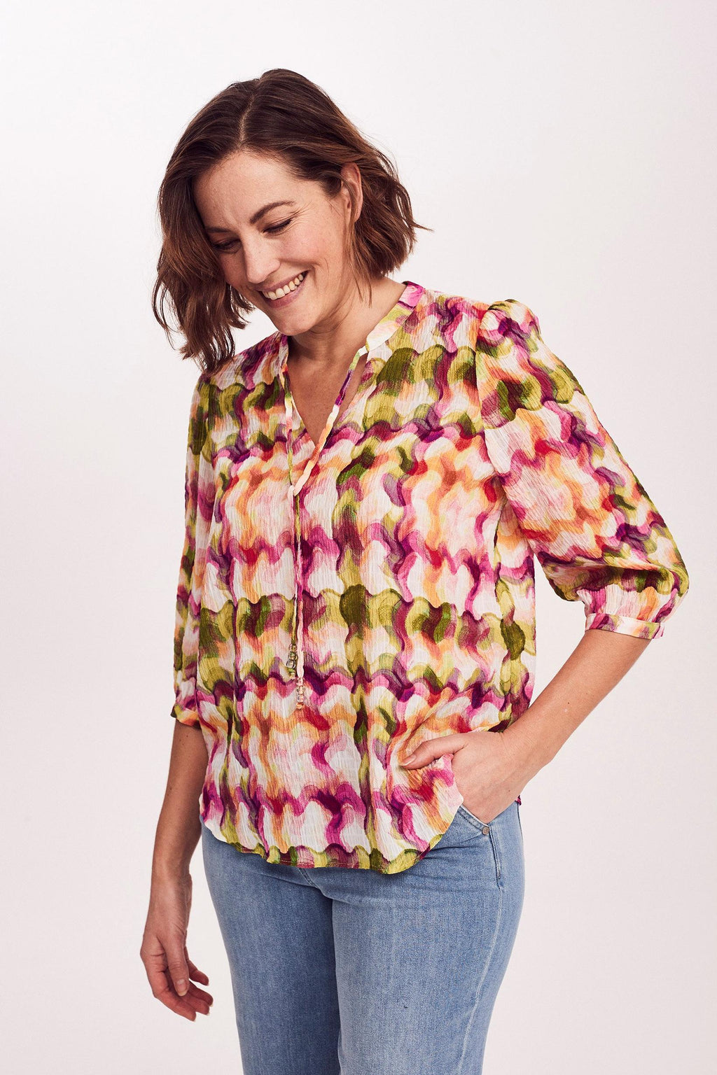 Blouses lange mouw roze Mayerline