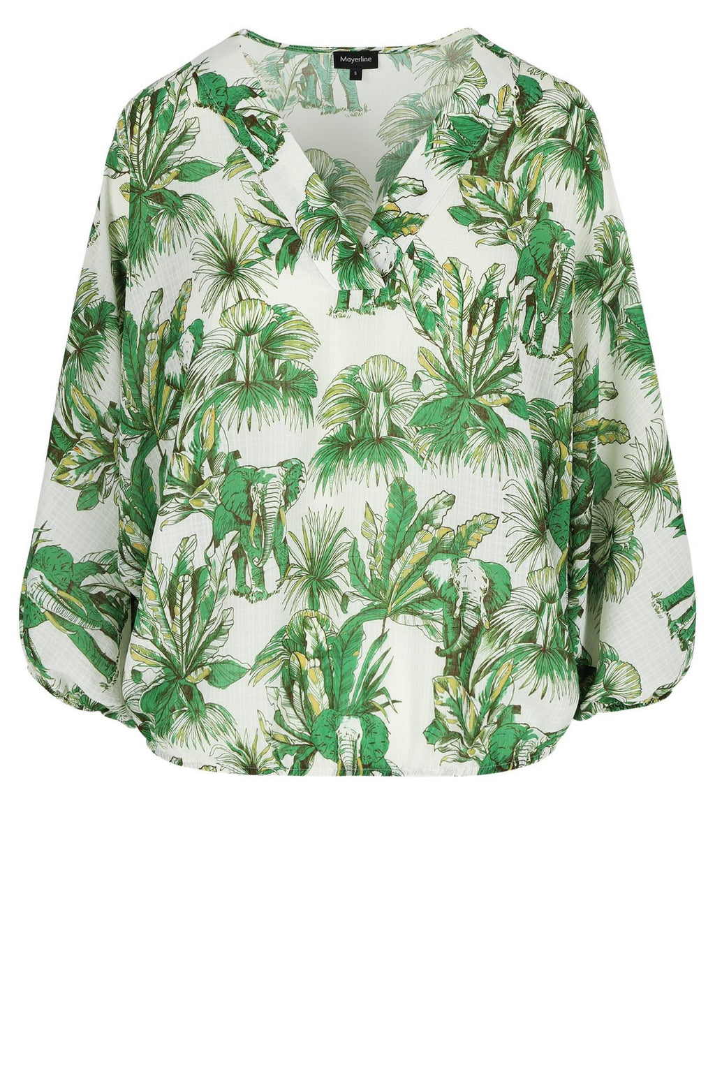 Blouses lange mouw groen Mayerline