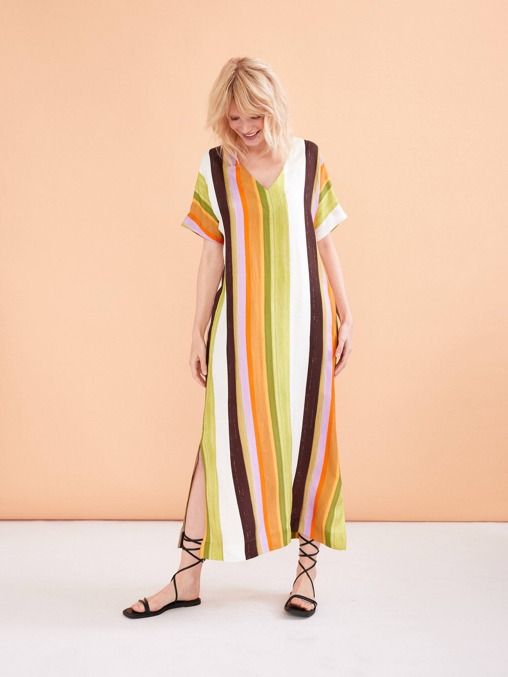 Jurken korte mouw multicolor Her.