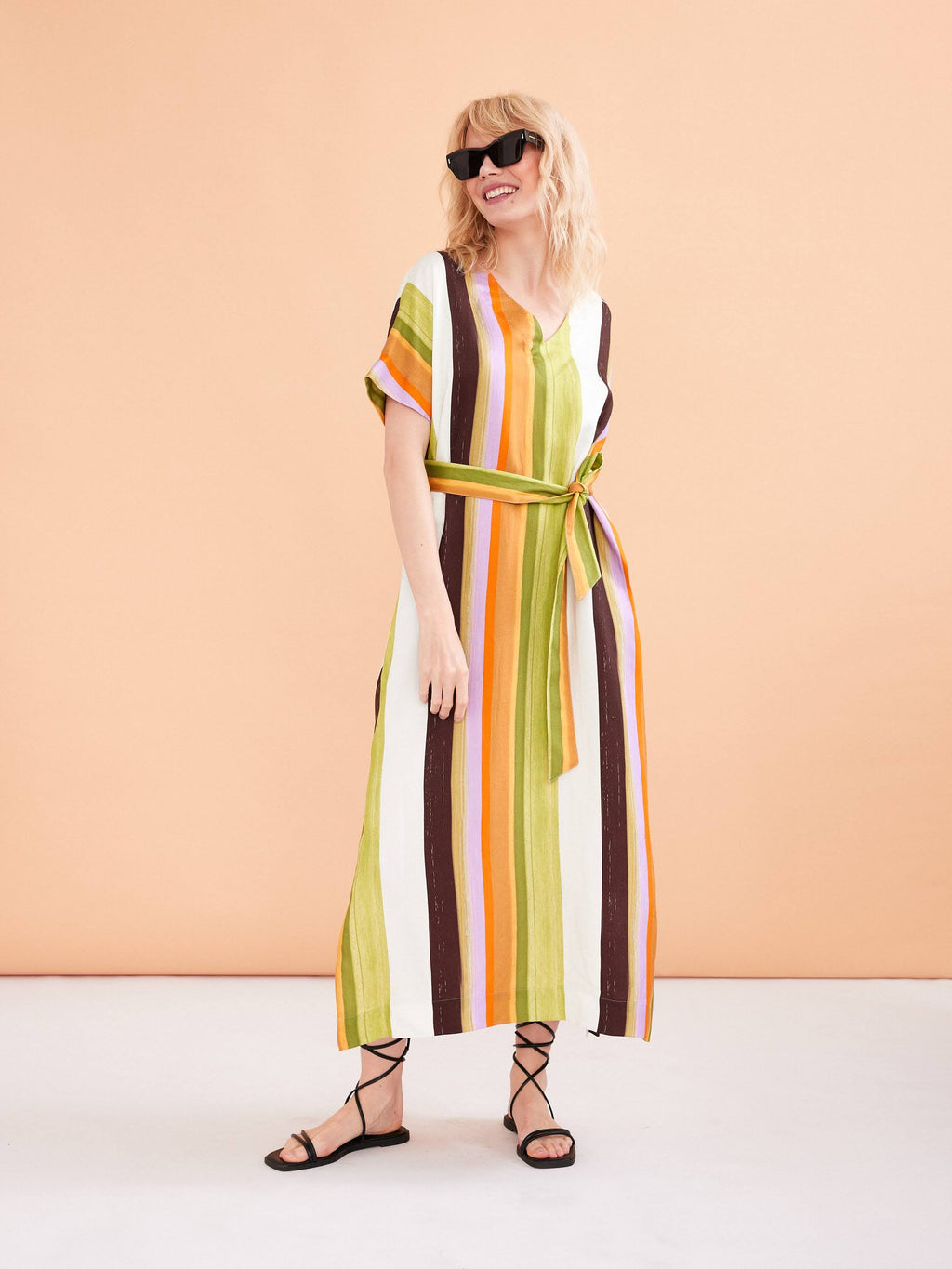 Jurken korte mouw multicolor Her.