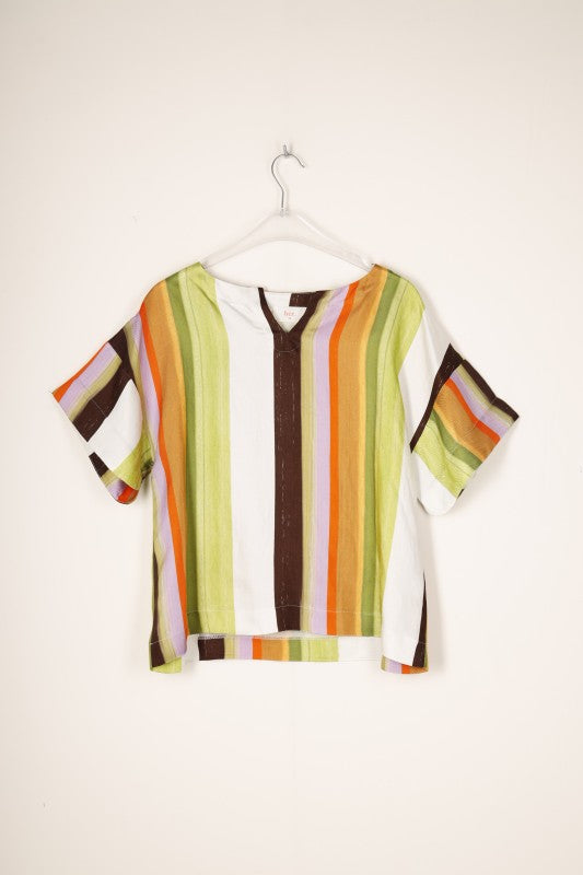 Blouses korte mouw multicolor Her.