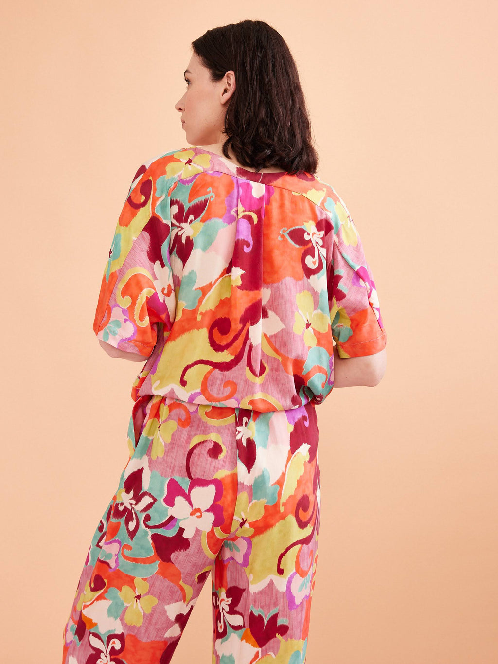 Blouses korte mouw multicolor Her.