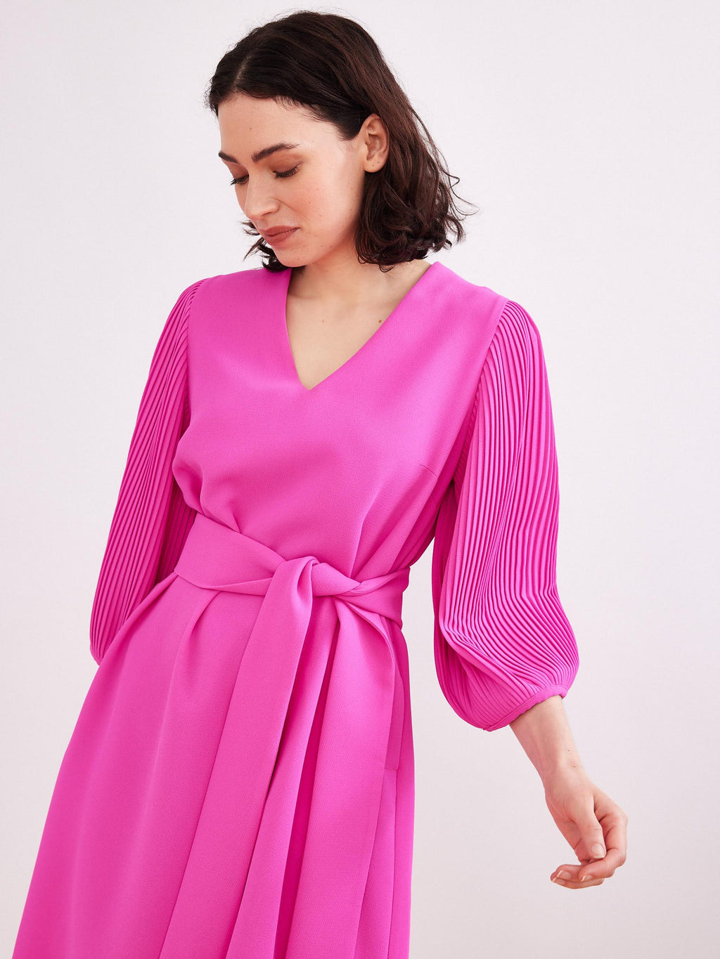Jurken lange mouw roze Her.