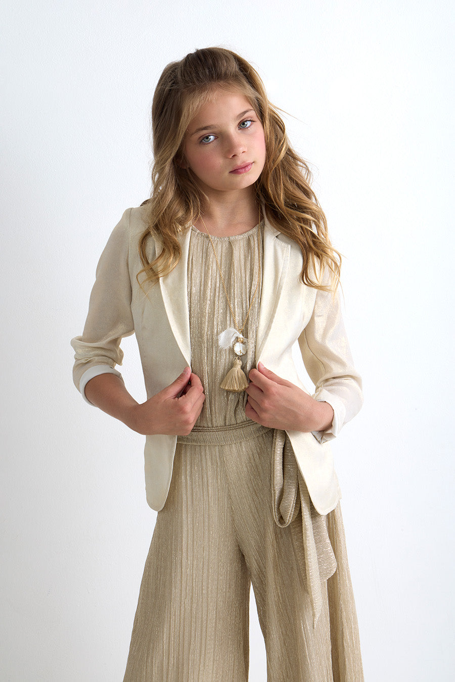 Jumpsuits korte mouw goud Diamante Blu