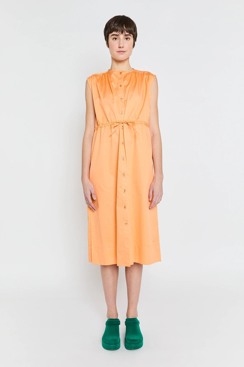 Jurken zonder mouw oranje FAM the label