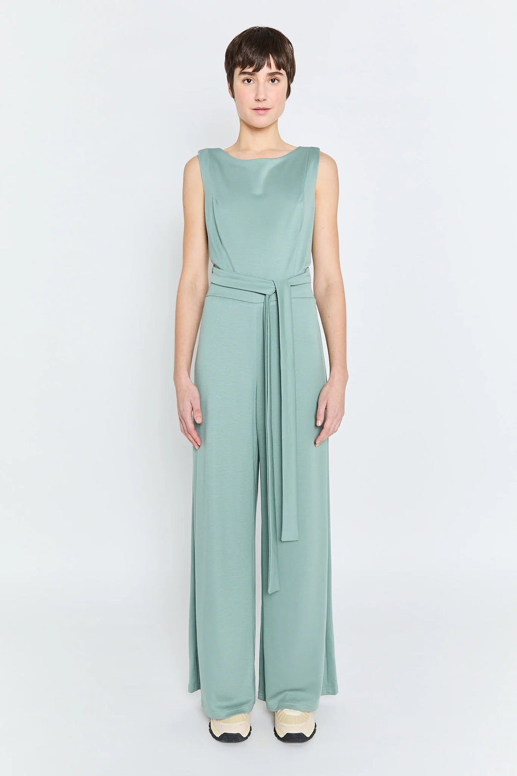 Jumpsuits zonder mouw groen FAM the label